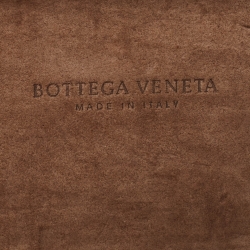 Pre Owned Bottega Veneta Beige Intrecciato Leather Knot Chain Clutch