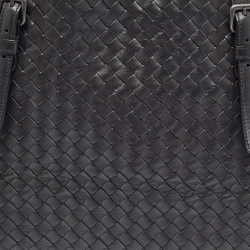 Pre Owned Bottega Veneta Black Intrecciato Leather Cesta Tote