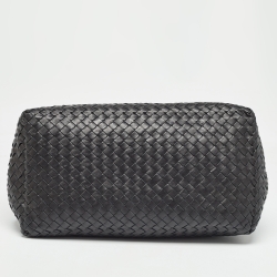 Pre Owned Bottega Veneta Black Intrecciato Leather Cesta Tote