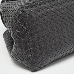 Pre Owned Bottega Veneta Black Intrecciato Leather Cesta Tote