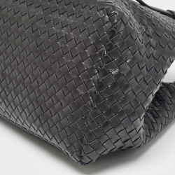 Pre Owned Bottega Veneta Black Intrecciato Leather Cesta Tote
