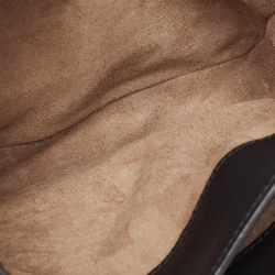 Pre Owned Bottega Veneta Black/Gold Intrecciato Leather and Ayers Flap Chain Bag