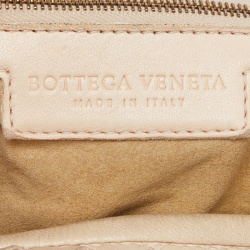 Pre Owned Bottega Veneta Beige Intrecciato Leather Small Hobo