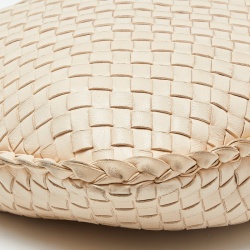Pre Owned Bottega Veneta Beige Intrecciato Leather Small Hobo