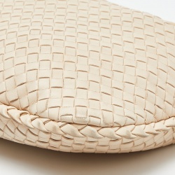 Pre Owned Bottega Veneta Beige Intrecciato Leather Small Hobo
