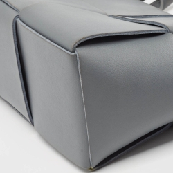 Pre Owned Bottega Veneta Grey Intrecciato Leather Medium Arco Tote