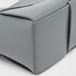 Pre Owned Bottega Veneta Grey Intrecciato Leather Medium Arco Tote