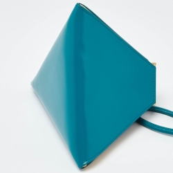 Pre Owned Bottega Veneta Green Leather Spazzolato Pyramid Bag