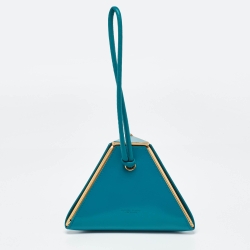 Pre Owned Bottega Veneta Green Leather Spazzolato Pyramid Bag