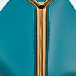 Pre Owned Bottega Veneta Green Leather Spazzolato Pyramid Bag