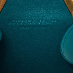 Pre Owned Bottega Veneta Green Leather Spazzolato Pyramid Bag