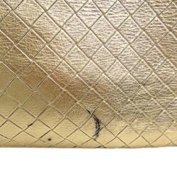 Pre Owned Bottega Veneta Gold Intrecciomirage Tote
