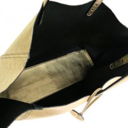 Pre Owned Bottega Veneta Gold Intrecciomirage Tote