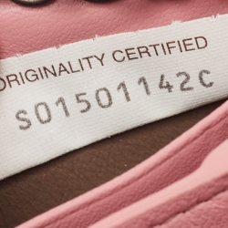 Pre Owned Bottega Veneta Light Pink Intrecciato Leather Flap Chain Clutch