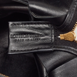 Pre Owned Bottega Veneta Black Intreciatto Leather Mini Cassette Camera Bag