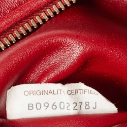 Pre Owned Bottega Veneta Red Intrecciato Leather Mini Jodie Hobo