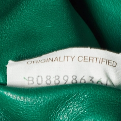 Pre Owned Bottega Veneta Green Leather The Chain Pouch Bag