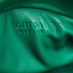 Pre Owned Bottega Veneta Green Leather The Chain Pouch Bag