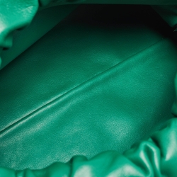 Pre Owned Bottega Veneta Green Leather The Chain Pouch Bag