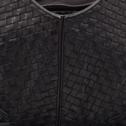 Pre Owned Bottega Veneta Black Intrecciato Leather Ball Hobo
