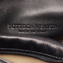 Pre Owned Bottega Veneta Black Intrecciato Leather Ball Hobo