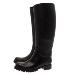 Pre Owned Bottega Veneta Intreciatto Rain Boots Size 40