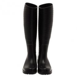 Pre Owned Bottega Veneta Intreciatto Rain Boots Size 40