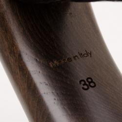 Pre Owned Bottega Veneta Beige Intrecciato Clog Sandals Size 38