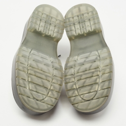 Pre Owned Bottega Veneta Black Leather Lace Up Oxfords Size 37