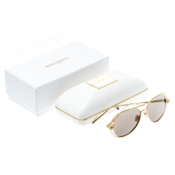 Boucheron Gold/Black Gold Mirrored BC0030S Serpent Boheme Aviator Sunglasses