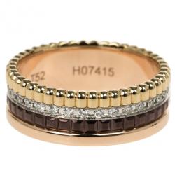 Boucheron Quatre Classic Small Ring with Diamonds Size 52