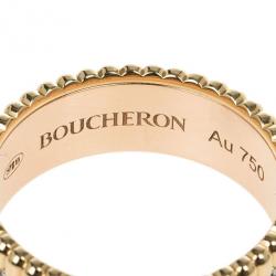 Boucheron Quatre Classic Small Ring with Diamonds Size 52