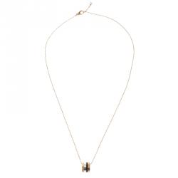 Boucheron Quatre Classique Ceramic Three Tone 18k Gold Mini Ring Pendant Necklace
