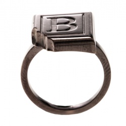 Boucheron Quatre Chocolate Square Brown PVD Coated 18k Gold Ring Size 52.5