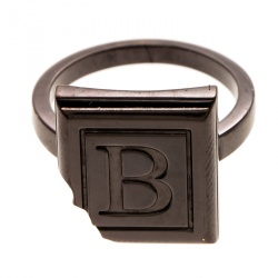 Boucheron Quatre Chocolate Square Brown PVD Coated 18k Gold Ring Size 52.5