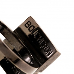Boucheron Quatre Chocolate Square Brown PVD Coated 18k Gold Ring Size 52.5