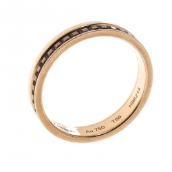 Boucheron Quatre Classique Brown PVD & 18k Rose Gold Band Ring Size 56