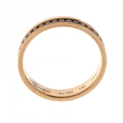 Boucheron Quatre Classique Brown PVD & 18k Rose Gold Band Ring Size 56