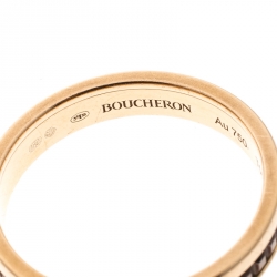 Boucheron Quatre Classique Brown PVD & 18k Rose Gold Band Ring Size 56