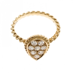 Boucheron Serpent Boheme 18k Yellow Gold And Diamonds S Motif Ring