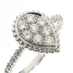 Boucheron Serpent Boheme Diamonds and 18K White Gold S Motif Ring
