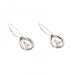 Boucheron Ava 18k White Gold Diamonds Pear Earrings