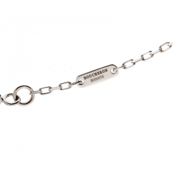 Boucheron Ava Pear Diamond 18k White Gold Pendant Necklace 