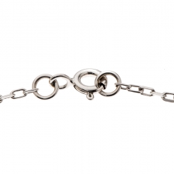 Boucheron Ava Pear Diamond 18k White Gold Pendant Necklace 
