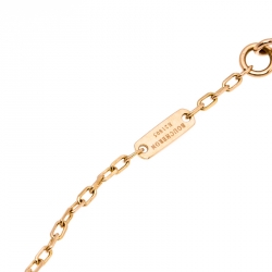 Boucheron Heart Garnet 18K Rose Gold Chain Link Pendant Necklace