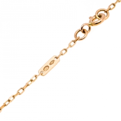 Boucheron Heart Garnet 18K Rose Gold Chain Link Pendant Necklace