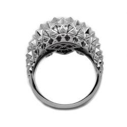 Boucheron White Gold Hedgehog Diamond Ring Size 53
