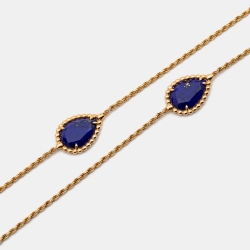 مملوكة مسبقًا Boucheron Serpent Boheme Lapis Lazuli 18k Yellow Gold Station Necklace