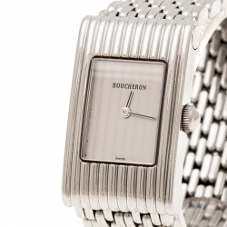 Boucheron Silver Stainless Steel Reflet Womens Wristwatch 18 mm