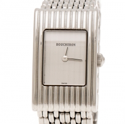 Boucheron Silver Stainless Steel Reflet Womens Wristwatch 18 mm